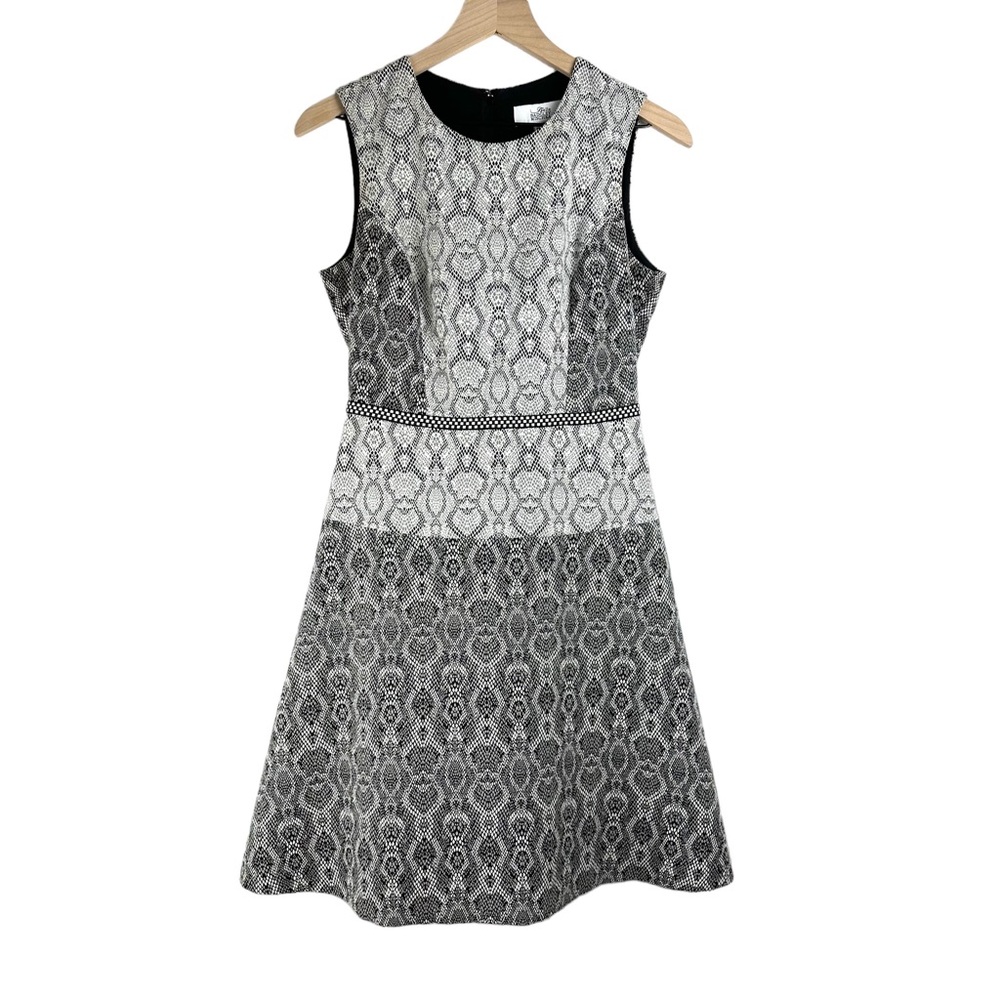 Badgley Mischka Dress Womens Size 6 Belle Snakeskin Print Fit & Flare